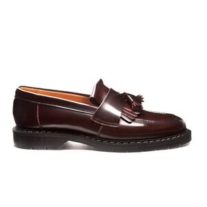 Solovair Men's Burgundy Rub Off Long Fringe Classics Tassel Loafer Shoes Size 4